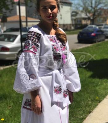 Борщевское платье с элементами ришелье "Кармелита" фото Крестик