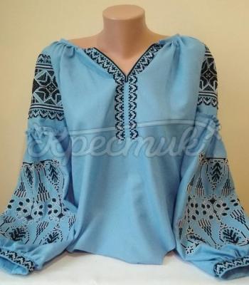Женская вышиванка "Нежность голубого" купить