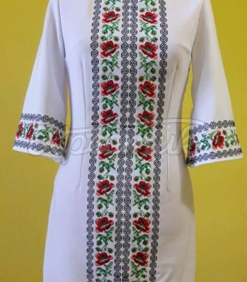 Вышитое платье "Маковый цвет" заказать