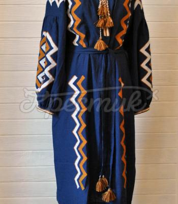 Вышитое женское платье "Бохо мотивы" фото