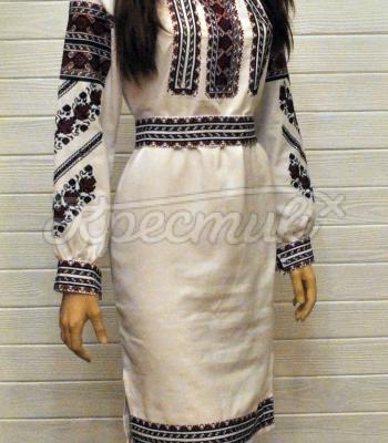 Вышитое женское платье "Борщевские мотивы" фото