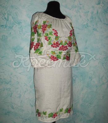 Платье вышиванка "Калина красная" фото