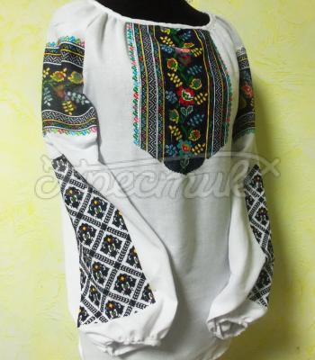 Борщевская вышиванка "Радужные соцветия" фото