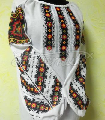 Женская борщевская вышиванка "Огненные цветы" купить Киев