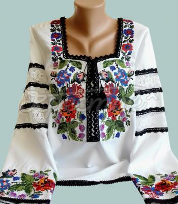 Цветочная женская вышиванка "Розовый рай" фото Крестик Киев