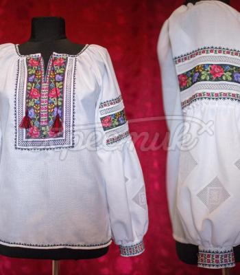 Женская вышиванка с мережками ромбами "Цветава" фото Крестик Киев