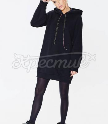 Трикотажное платье с начесом фото