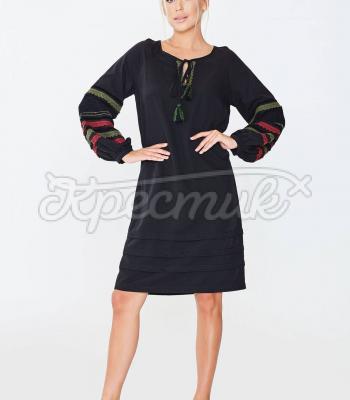 Платье из костюмной ткани свободного кроя фото