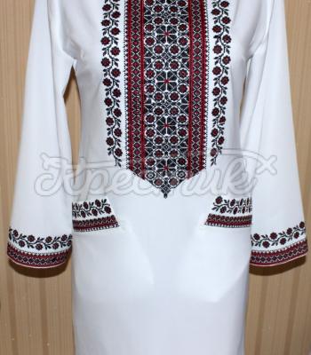 Белое платье вышиванка "Карина" на мадонне